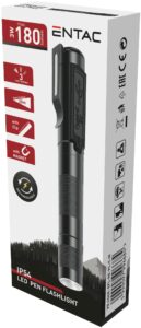 Entac Elemlámpa Akkumulátoros, Zoomolható Fényceruza, Csíptetővel | BR (SKU:EFL-RE-PL-C-M) Elemlámpa