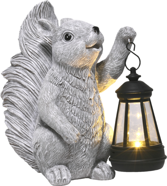 Entac Kerti Szolár Lámpa Mókuska 200mm, 1db WW SMD LED | BR (SKU:EGSL-P1LWW-20-SQRL) Szolár lámpák