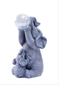 Entac Kerti Szolár Lámpa Kis Elefánt Anyukájával 228mm, 8db WW SMD LED | BR (SKU:EGSL-P1LWW-22-ELPH) Formák