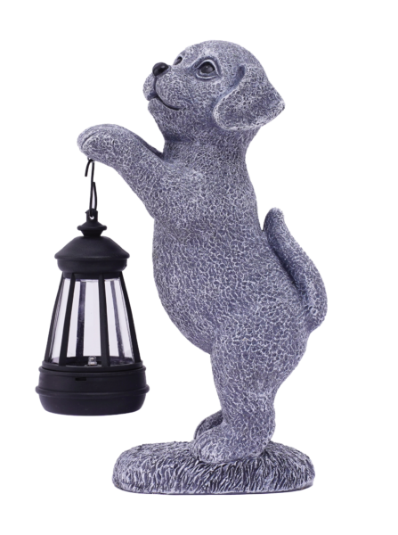 Entac Kerti Szolár Lámpa Kutyus 250mm, 1db WW SMD LED | BR (SKU:EGSL-P1LWW-25-PUP) Szolár lámpák