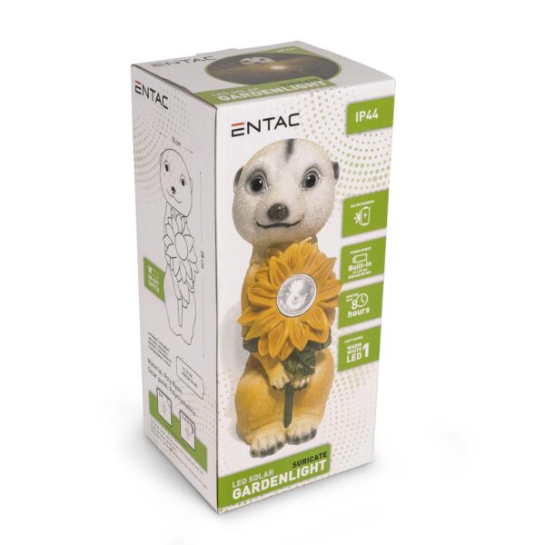 Entac Kerti Szolár Lámpa, Szurikáta, 280mm, 1db WW SMD LED | BR (SKU:EGSL-P1LWW-28-SURI) Formák