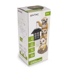 Entac Kerti Szolár Lámpa, Szurikáta, 280mm, 1db WW SMD LED | BR (SKU:EGSL-P1LWW-28-SURI)