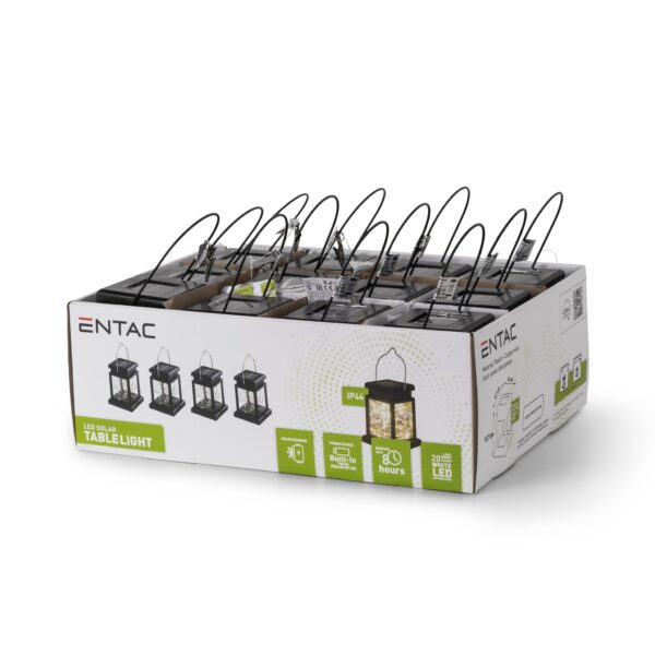 Entac Kerti Szolár Lámpa, Függő Lámpás, 127mm, 20db WW Rézhuzalos Micro LED, 12db/kínáló | BR (SKU:EGSL-P20LM-12.7) Formák