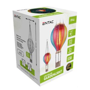 Entac Kerti Szolár Lámpa, Hőlégballon, 440mm, 30db WW SMD LED | BR (SKU:EGSL-P30LWW-44-BALLOON) Formák Entac Kerti Szolár Lámpa, Hőlégballon, 440mm, 30db WW SMD LED | BR (SKU:EGSL-P30LWW-44-BALLOON) Formák