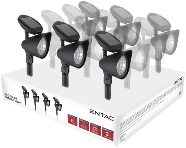 Entac Kerti Szolár Lámpa Reflektor 320mm Műanyag 3 LED 12/kínáló | BR (SKU:EGSL-P3LGF32-PDQ) Szolár lámpák Entac Kerti Szolár Lámpa Reflektor 320mm Műanyag 3 LED 12/kínáló | BR (SKU:EGSL-P3LGF32-PDQ) Szolár lámpák