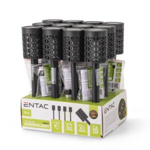 Entac Kerti Szolár Leszúrható Fáklya Láng Effekttel, 480mm, 12db WW SMD LED, 12db/kínáló | BR (SKU:EGSL-P12LF-48) Formák