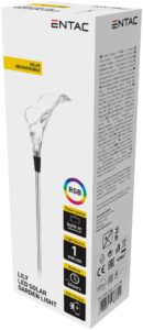 Entac Kerti Szolár Lámpa 34cm RGB Rozsdamentes acél kála forma | BR (SKU:EGSL-SS1LL80) Formák