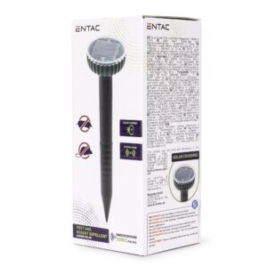 Entac Kerti Szolár Ultrahangos Kártevő és Rágcsáló Riasztó | BR (SKU:EGSR-US-12M) Kártevő és rágcsáló riasztó