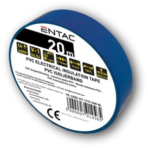 Entac Szigetelőszalag 0.13x19mm Kék 20m | BR (SKU:EIT-1319-20M-BL) Szigetelőszalag