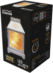 Entac LED Mini Lámpás Fehér 120mm | BR (SKU:ELMCWL12-W) Gyertya