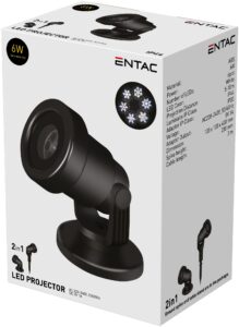 Entac LED Projektor Lámpa 6W fehér 5-10m | BR (SKU:ELPL-6W) Projektor
