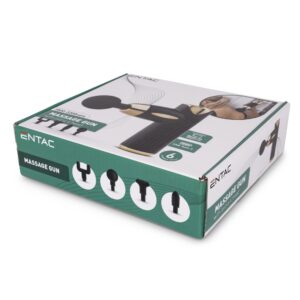 Entac Masszázs Pisztoly 20W 1800mAh 6 erősségi szint, Fekete+Arany | BR (SKU:EMG20-18AH-1800-3200) Szépség, egészség