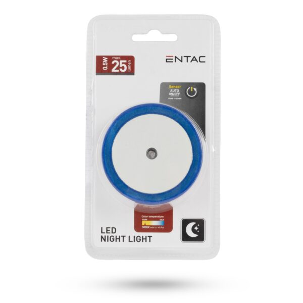 Entac Éjjeli Fény 0.5W Kör CW Kék | BR (SKU:ENL-CC-0.5W-DSB) Éjjeli fény