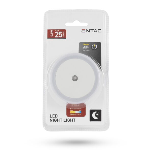 Entac Éjjeli Fény 0.5W Kör WW Fehér | BR (SKU:ENL-CC-0.5W-DSWW) Éjjeli fény