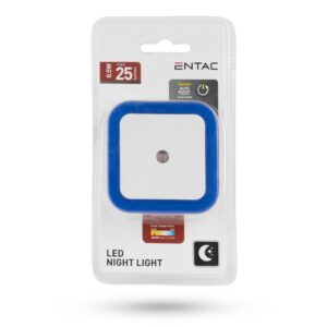 Entac Éjjeli Fény 0.5W Négyzetes CW Kék | BR (SKU:ENL-CS-0.5W-DSB) Éjjeli fény