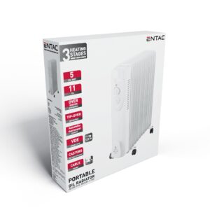 Entac Olajradiátor 11 taggal 2500W | BR (SKU:EOH-11FIN) Fűtőtestek