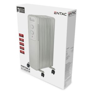 Entac Olajradiátor 11 taggal 2500W Fehér | BR (SKU:EOH-11FIN2500-W) Fűtőtestek