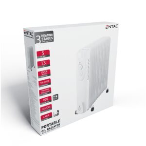 Entac Olajradiátor 13 taggal 2500W | BR (SKU:EOH-13FIN) Fűtőtestek