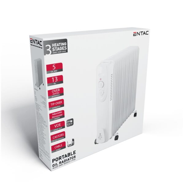Entac Olajradiátor 13 taggal 2500W | BR (SKU:EOH-13FIN) Fűtőtestek