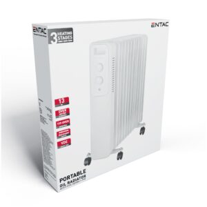 Entac Olajradiátor 5 taggal 500W Mini | BR (SKU:EOH-5FIN-MINI) Fűtőtestek