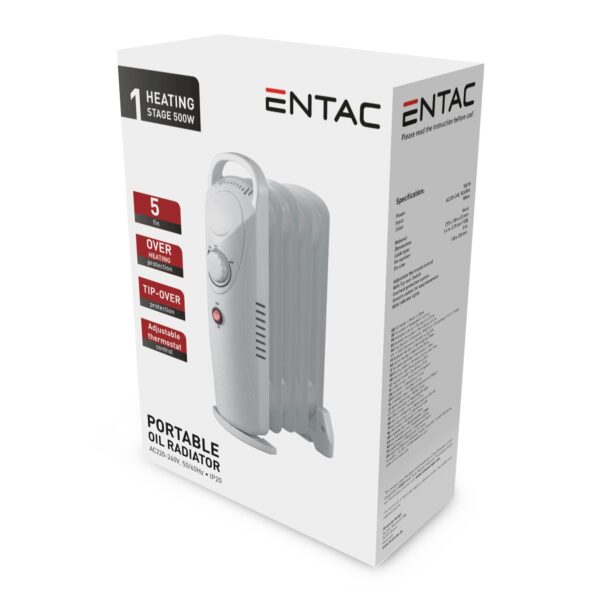 Entac Olajradiátor 5 taggal 500W Mini | BR (SKU:EOH-5FIN-MINI) Fűtőtestek Entac Olajradiátor 5 taggal 500W Mini | BR (SKU:EOH-5FIN-MINI) Fűtőtestek