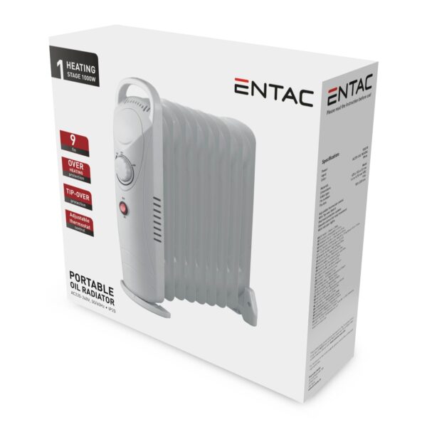 Entac Olajradiátor 9 taggal 1000W Mini | BR (SKU:EOH-9FIN-MINI) Fűtőtestek