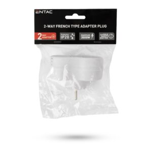 Entac French Type, Power Adapter, 2*E sockets , | BR (SKU:EPAF-2) Francia