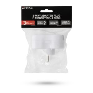 Entac French Type, Power Adapter, 1*E & 2*C sockets , | BR (SKU:EPAF1E2C) Francia