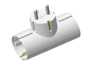 Entac Hálózati Adapter T Elosztó (3 Földelt) Vízszintes | BR (SKU:EPAG-T3EEH)