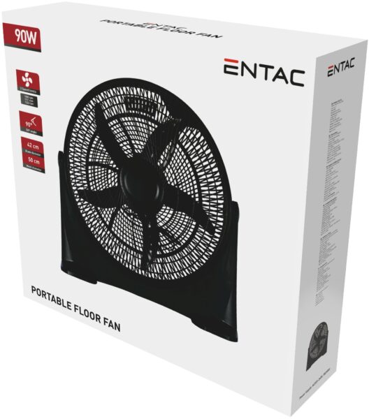 Entac Hordozható Padló Ventilátor 90W | BR (SKU:EPBF-90W) Ventilátorok