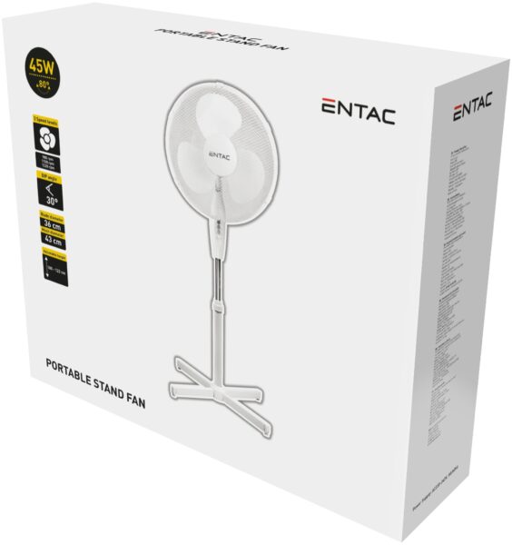 Entac Hordozható Álló Ventilátor 45W | BR (SKU:EPSF-45W) Ventilátor Entac Hordozható Álló Ventilátor 45W | BR (SKU:EPSF-45W) Ventilátor