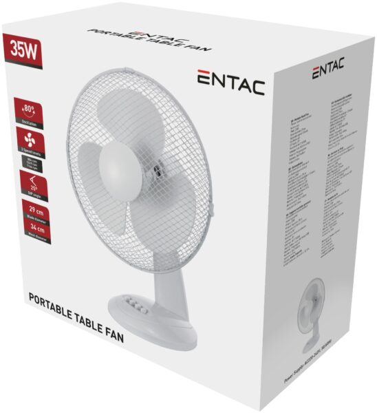 Entac Hordozható Asztali Ventilátor 35W | BR (SKU:EPSTF-35W) Ventilátorok Entac Hordozható Asztali Ventilátor 35W | BR (SKU:EPSTF-35W) Ventilátorok