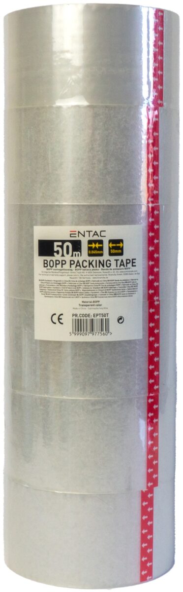 Entac Csomagoló szalag 0.045x50mm Áttetsző 50m | BR (SKU:EPT50T) Entac szalagok