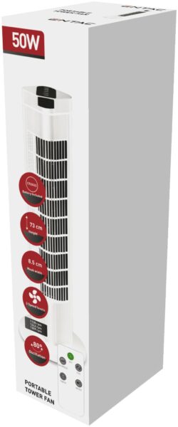 Entac Hordozható Torony Ventilátor 50W Távirányítóval | BR (SKU:EPTF-50W-RC) Ventilátorok Entac Hordozható Torony Ventilátor 50W Távirányítóval | BR (SKU:EPTF-50W-RC) Ventilátorok