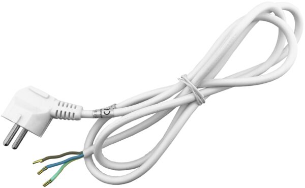 Entac Szerelhető hálózati kábel 3G1.0 1.5m Földelt Dugvillával Fehér | BR (SKU:ERWC-1.5-W) Szerelhetőek