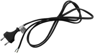 Entac Szerelhető hálózati kábel 2G0.75 1.5m Dugvillával Fekete | BR (SKU:ERWC2G-1.5-B) Szerelhetőek