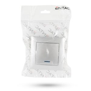 Entac 101 Arnold süllyeszthető fali kapcsoló visszajelző LED egypólusú Ezüst | BR (SKU:ERWS11L-ARN-S) Kapcsoló