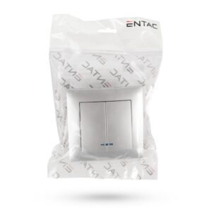 Entac 105 Arnold süllyeszthető fali kapcsoló LED visszajelző csillárkapcsoló Ezüst | BR (SKU:ERWS21L-ARN-S) Kapcsoló