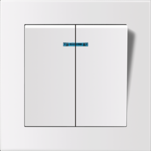 Entac 105 Arnold süllyeszthető fali kapcsoló LED visszajelző csillárkapcsoló Fehér | BR (SKU:ERWS21L-ARN-W) Kapcsoló