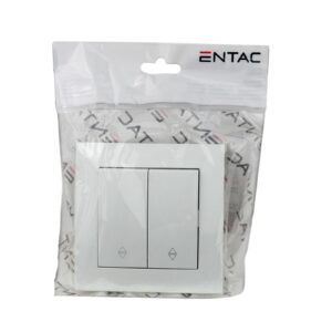 Entac 106+6 Arnold süllyeszthető dupla váltókapcsoló Fehér | BR (SKU:ERWS22-ARN-W) Kapcsoló