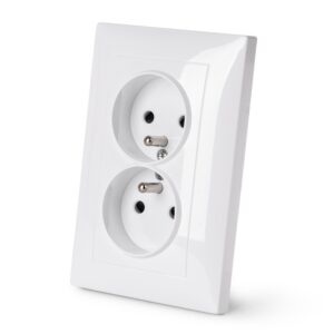 Entac Arnold süllyeszthető fali francia aljzat 2x földelt Fehér | BR (SKU:ERWS2F-ARN-W) Aljzat