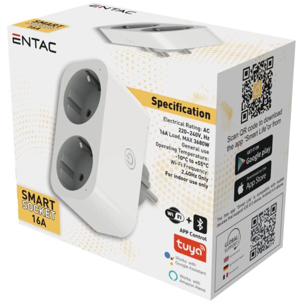 Entac Smart Hálózati Adapter 2x WIBLE | BR (SKU:ES-DSA-WIBLE) Hálózati adapter