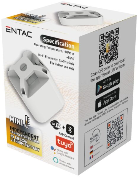 Entac Smart Mini Hő és Tűzérzékelő WIFI TUYA | BR (SKU:ES-MTA-WITU) Hálózati töltők és adapterek Entac Smart Mini Hő és Tűzérzékelő WIFI TUYA | BR (SKU:ES-MTA-WITU) Hálózati töltők és adapterek