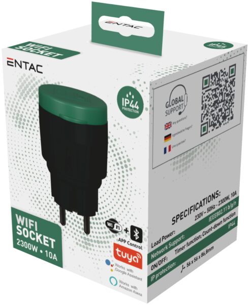 Entac Wifi-s Hálózati Adapter, IP44 | BR (SKU:ES-WIFI-44) Hálózati töltők és adapterek