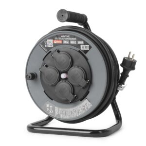 Entac French Type, IP44 Cable reel, 4 sockets, 3G1.5, 30m | BR (SKU:ESCR44F-30-3G1.5) Francia