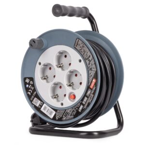 Entac Kábeldobos Hosszabbító 4 Foglalat 10m 3G1.5 MINI | BR (SKU:ESCRG4-10-3G1.5-MINI) IP20