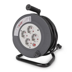 Entac Kábeldobos Hosszabbító 4 Foglalat 15m 3G1.0 | BR (SKU:ESCRG4-15-1.0) IP20