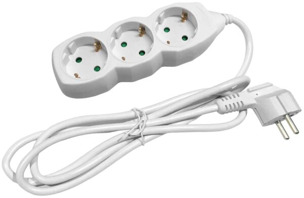 Entac S1 Elosztó 3 Foglalat 3m 3G1.5 | BR (SKU:ESE1.5G3-3) Kapcsoló nélküli