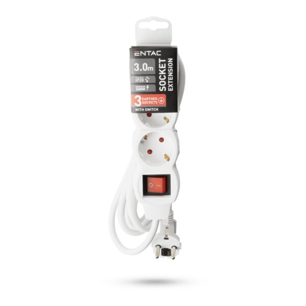 Entac S1 Elosztó 3 Foglalat Kapcsolóval 3m 3G1.5 | BR (SKU:ESE1.5G3-3-SW) Kapcsolós Entac S1 Elosztó 3 Foglalat Kapcsolóval 3m 3G1.5 | BR (SKU:ESE1.5G3-3-SW) Kapcsolós