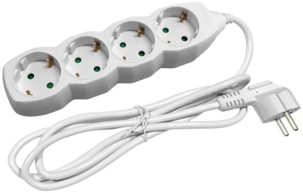 Entac S1 Elosztó 4 Foglalat 5m 3G1.5 | BR (SKU:ESE1.5G4-5) Kapcsoló nélküli